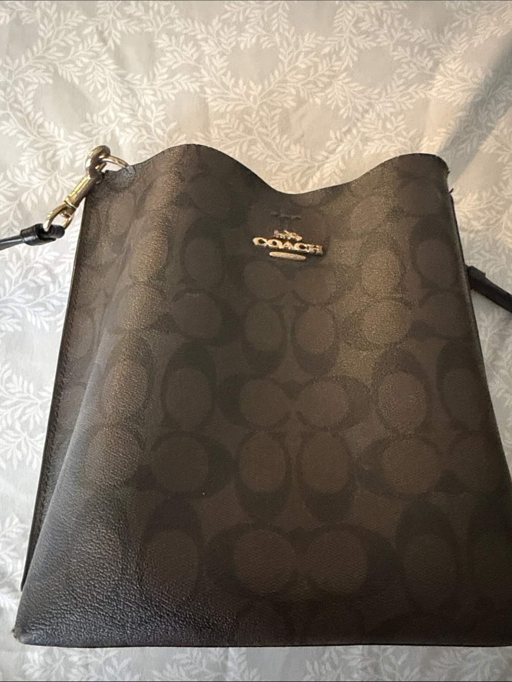 Coach Signature Small Bucket Crossbody - Brown/Black - Picture 5 of 5